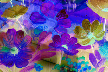 Generated image, Hintergrund bunt