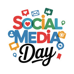 Colorful Social Media Day Vector