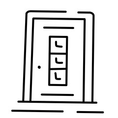 open door line vector