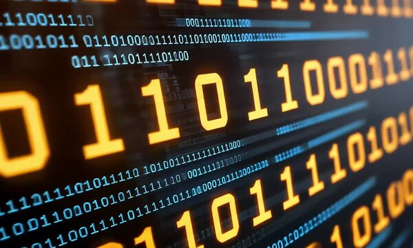 Binary code display illustration