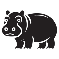 Polished hippopotamus silhouette vector perfect for premium branding designs – hippopotamus silhouette – hippopotamus vector – hippopotamus illustration – silhouette of hippopotamus

