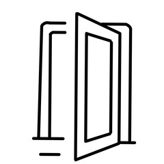 open door line vector