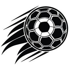 Fototapeta premium Soccer Ball in Motion Dynamic Graphic Design