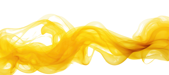 Yellow Smoke Cloud on transparent background Background