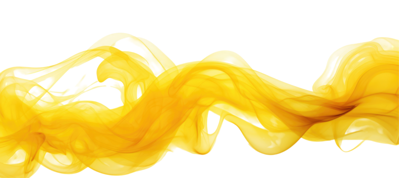 Yellow Smoke Cloud on transparent background Background