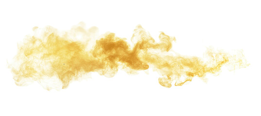 Yellow Smoke Cloud on transparent background Background