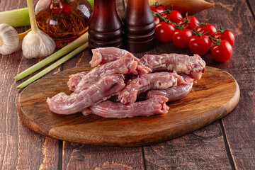 Raw chicken neck for cooking