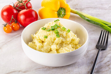 Mashed potato with green onion