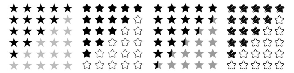 Rating stars vector. Ranking stars vector.
