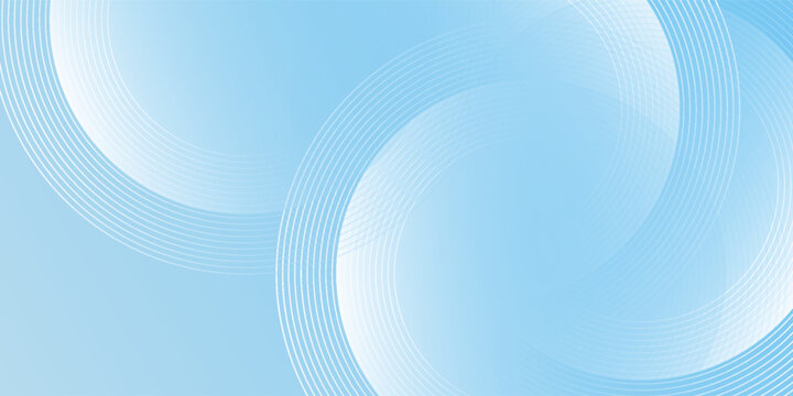 Abstract minimalist banner background, pastel colorful, blue and white gradations. Circle effect style geometric simple art. Vectorr Eps10