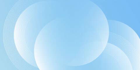 Abstract minimalist banner background, pastel colorful, blue and white gradations. Circle effect style geometric simple art. Vectorr Eps10