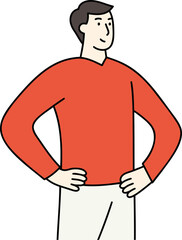 Fototapeta premium 허리손 남