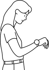 손목시계 여 흑백