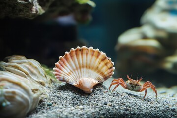 Obraz premium scallop bottom sea