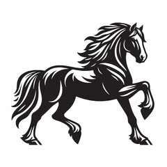 Distinct horse silhouette vector tailored for modern brand identity – horse silhouette – horse vector – horse illustration – silhouette of horse

