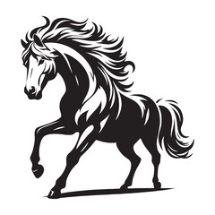 High-definition horse silhouette vector designed for bold visual branding – horse silhouette – horse vector – horse illustration – silhouette of horse

