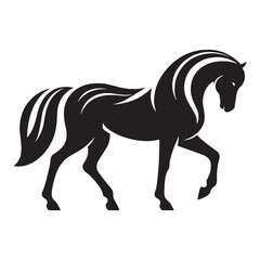 Stylish horse silhouette vector created for high-end creative projects – horse silhouette – horse vector – horse illustration – silhouette of horse

