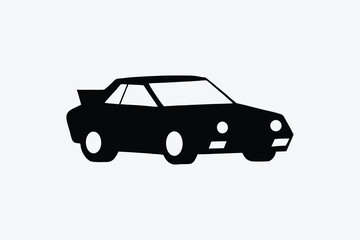 Modern Vector Single Car Silhouettes Icons 