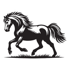 Refined horse silhouette vector crafted for sleek visual branding – horse silhouette – horse vector – horse illustration – silhouette of horse


