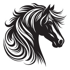 Bold horse silhouette vector perfect for impactful branding visuals – horse silhouette – horse vector – horse illustration – silhouette of horse

