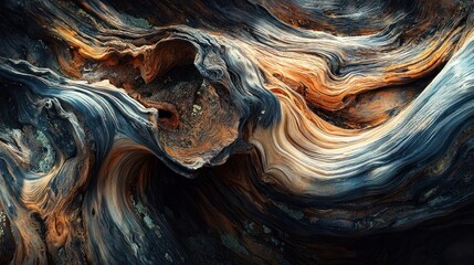 Intricate wood grain textures.  Detailed close-up of swirling wood patterns