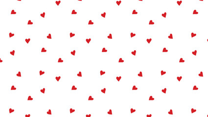 Red hearts on white background seamless pattern. Red hearts icon background texture for love, valentine and romantic concept.