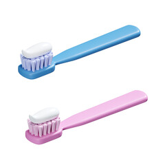 toothbrush with toothpaste 3D render