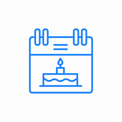 birthday date icon sign vector