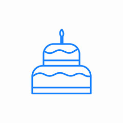 birthday cake icon sign vector