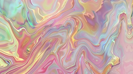 Obraz premium Abstract Iridescent Swirling Liquid Background
