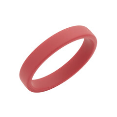 silicone wristband isolated on white background