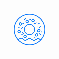 donut sweet icon sign vector