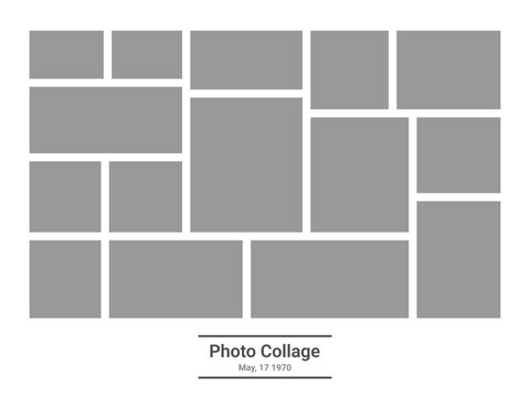 Photo Collage template frames. Vector illustration