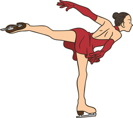 Women's Singles Figure Skater (camel spin)