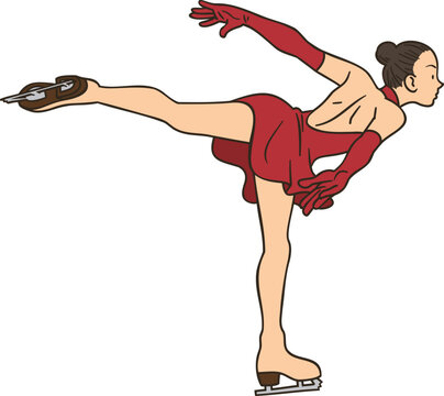 Women's Singles Figure Skater (camel spin)