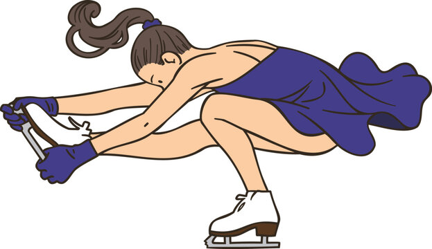Women's Singles Figure Skater (sit spin)