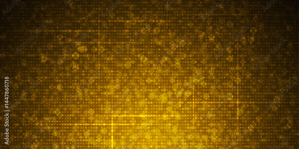 Leinwandbilder abstract glitter gold luxury background. illustration element with gold light glow effect, bokeh and
