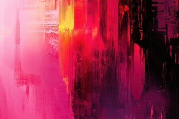 Abstract vibrant painting with blended colors creating a dynamic visual experience