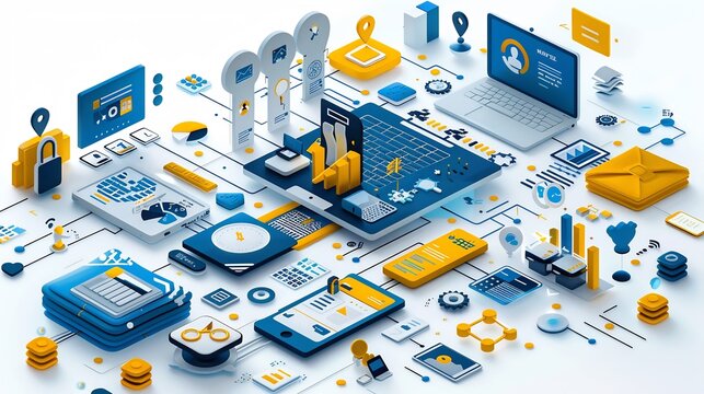 Professionals conducting comprehensive audit of digital marketing assets optimizing SEM strategies and content creation for mobile platforms