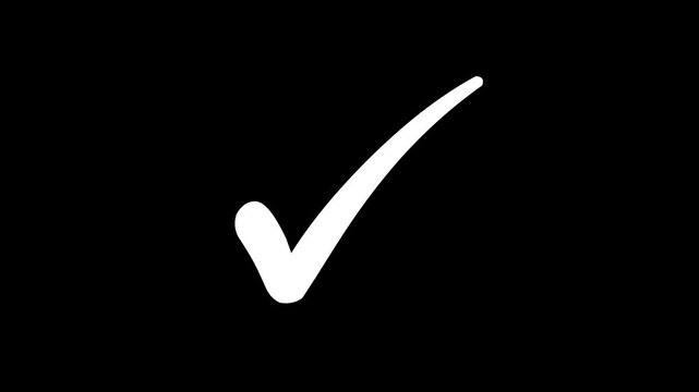 Minimal Check Mark Animation Smooth Motion Design, Animated Check Mark Symbol Simple, Sleek, and Stylish