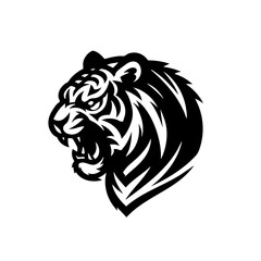 Strong Siberian Tiger Symbol Icon Logo