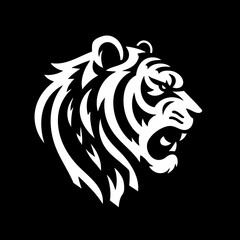 Strong Siberian Tiger Symbol Icon Logo