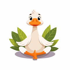 duck with flower