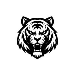 Strong Siberian Tiger Symbol Icon Logo