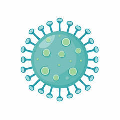 Virus icon in flat vector style