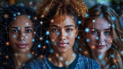 Obraz premium Futuristic digital marketing professionals exploring buyer personas create optimized email content and enhance social media engagement
