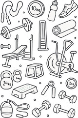 Minimalist gym elements