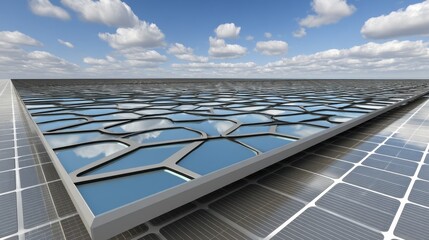 Low-power solar panel energy harvesting, sustainable technology, clean energy solution - panel system panel details panel array