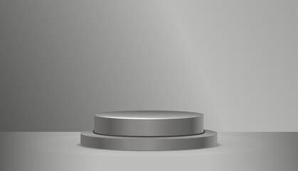 Vector illustration of an empty podium with multiple levels, perfect for representing rankings, achievements, or competition results. Clean and minimal graphic design source for versatile use.