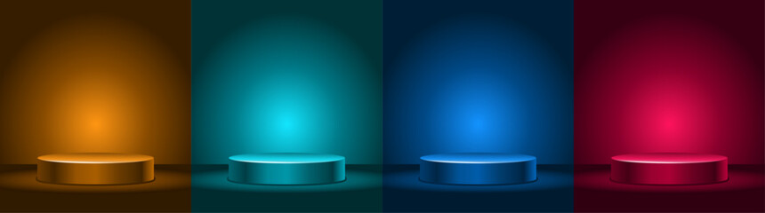 Vector illustration of an empty podium with multiple levels, perfect for representing rankings, achievements, or competition results. Clean and minimal graphic design source for versatile use.